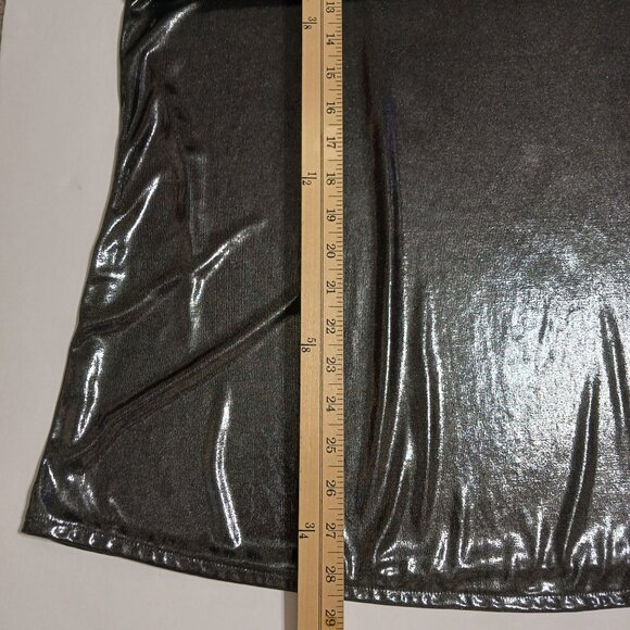 Torrid Liquid Shine Silver Metallic Top 4X Crew Neck Tee - Picture 12 of 12